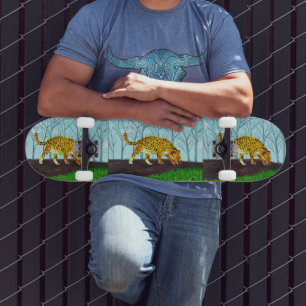 Jaguar Big Cat Art Skateboard