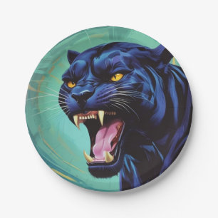 Jaguar - Black Panther Paper Plate