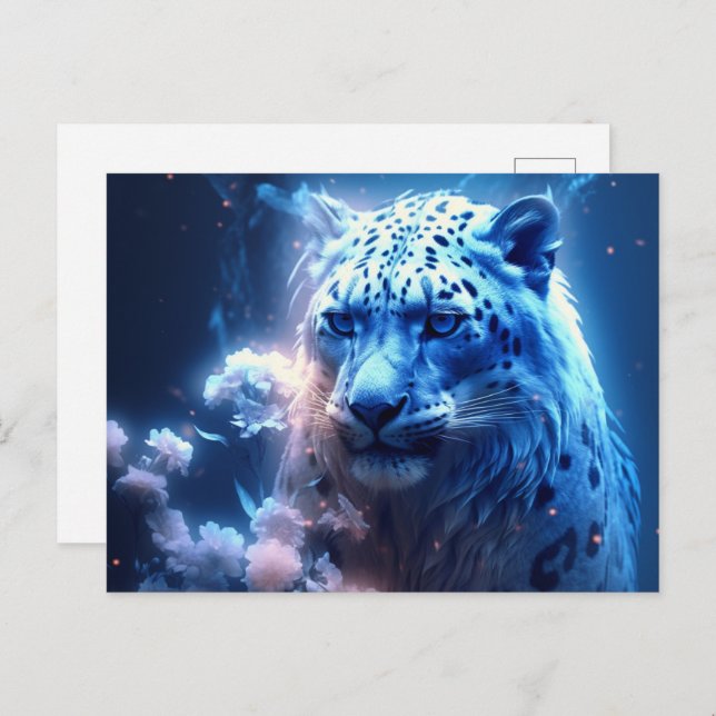 Jaguar Blue Light Postcard (Front/Back)