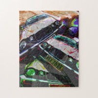 Jaguar cars collage Puzzle