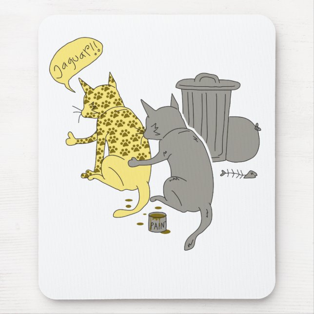 jaguar Cat Mouse Mat (Front)