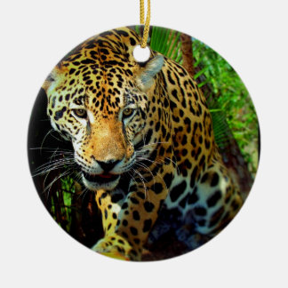 Jaguar Ceramic Tree Decoration