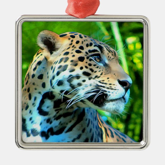 Jaguar Christmas Ornament - Wildlife Series (Front)