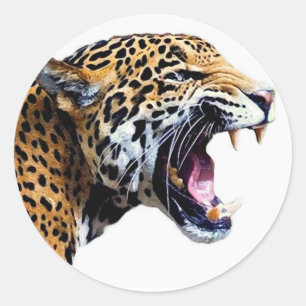 jaguar classic round sticker