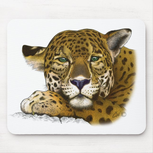 Jaguar coloured mouse mat (Front)