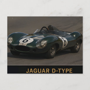Jaguar D-Type Classic British Le Mans Racing Car Postcard