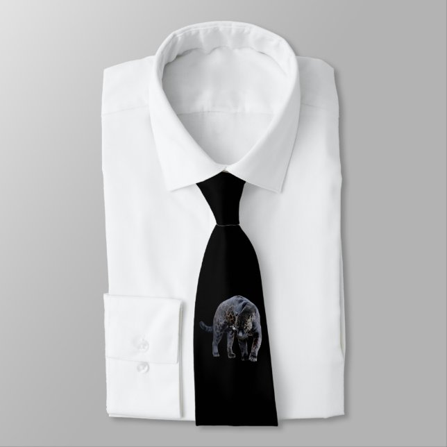 Jaguar Diablo black necktie (Tied)