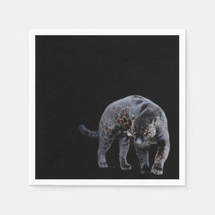 Jaguar Diablo black paper cocktail napkins