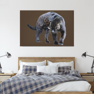Jaguar Diablo brown canvas print