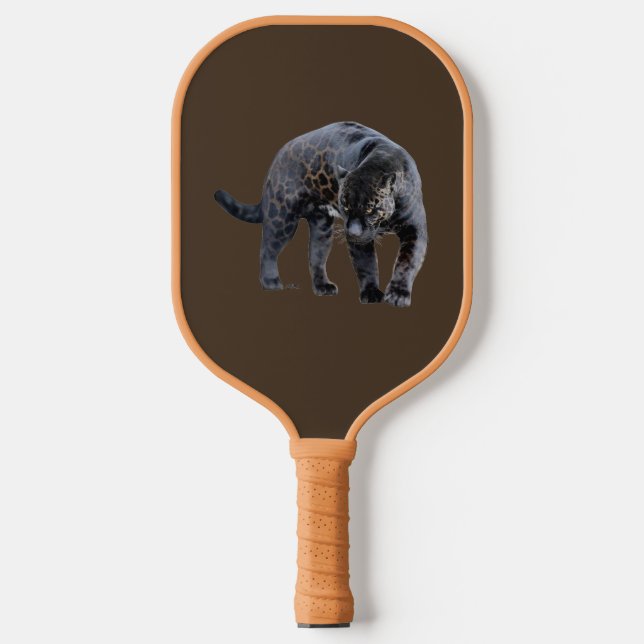 Jaguar Diablo brown n tan pickleball paddle (Front)
