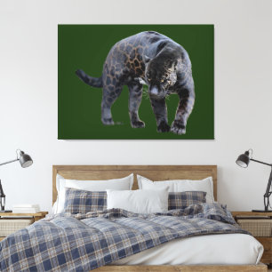 Jaguar Diablo green canvas print