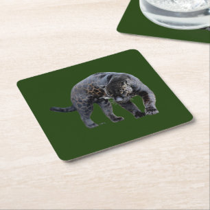 Jaguar Diablo green paper coasters
