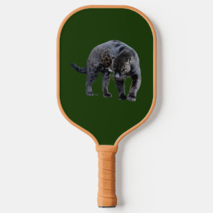 Jaguar Diablo green tan and fur pickleball paddle