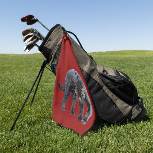 Jaguar Diablo red golf towel