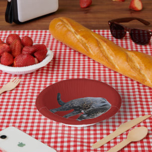 Jaguar Diablo red paper bowls Plate