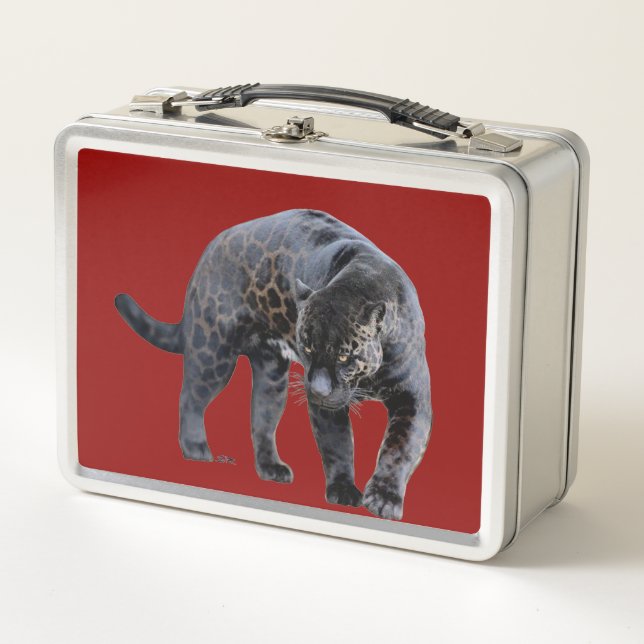 Jaguar Diablo red stainless lunchbox (Front)