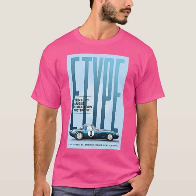 Jaguar E-Type Low Drag Tribute T-Shirt (Front)