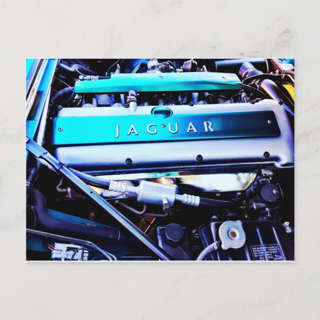 Jaguar engine postcard (Front)