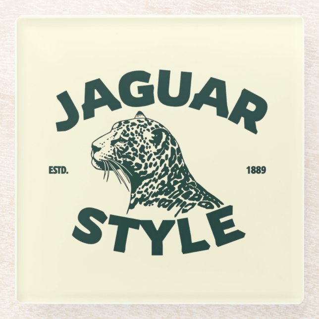 Jaguar Glass Coaster (Front)