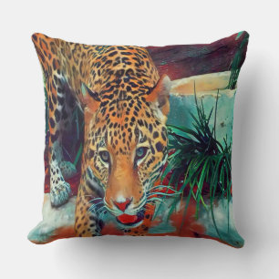 Jaguar in Motion 6234 Throw Pillow