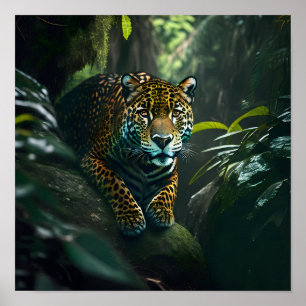 Jaguar in the Jungle Poster