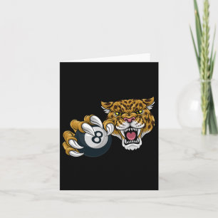 Jaguar Leopard Cheetah Pool Billiards Ll Cartoon C Card