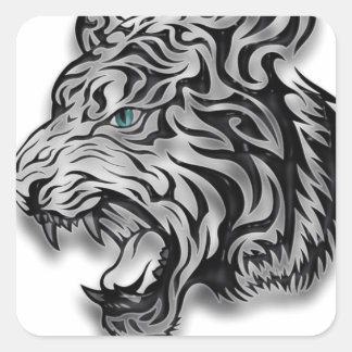 Jaguar Leopard Print  Panther Pattern Square Sticker