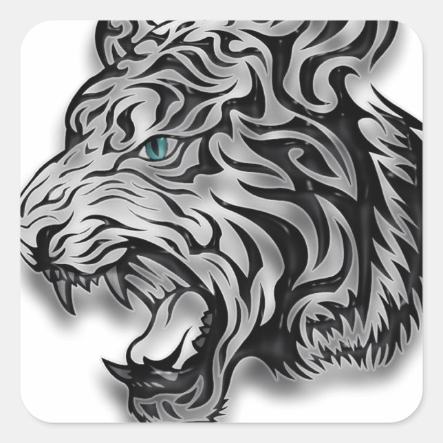 Jaguar Leopard Print  Panther Pattern Square Sticker (Front)