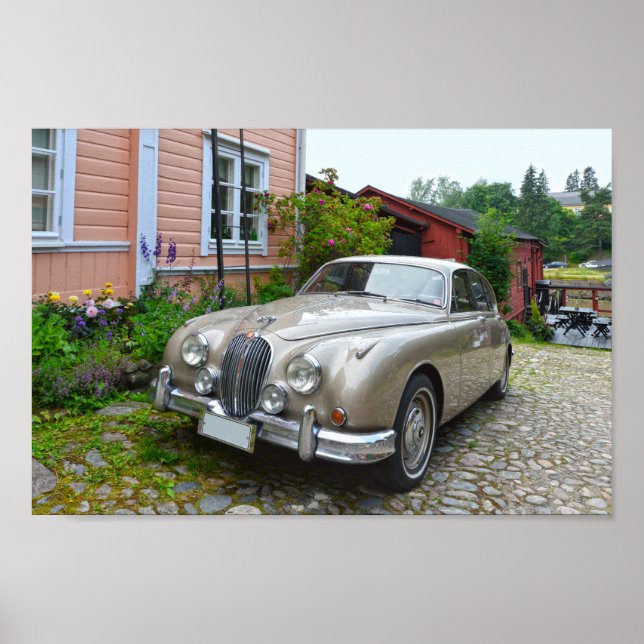 Jaguar Mark 2 in Porvoo, Finland Poster (Front)