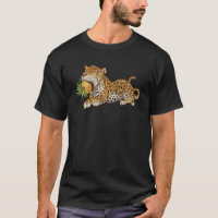 Jaguar Panthera onca eating pineapple for Big ca