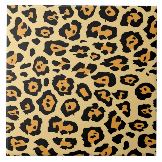 jaguar print ceramic tile (Front)
