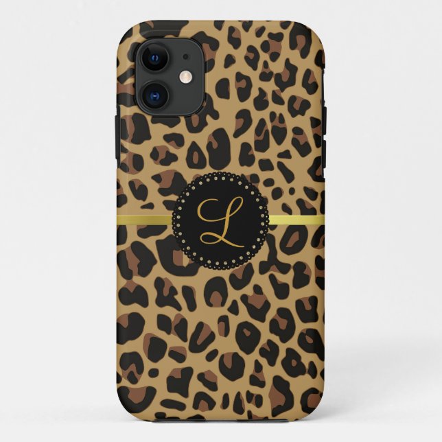 Jaguar Print Monogram iPhone 5 Case (Back)