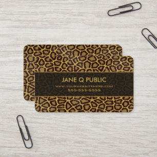 Jaguar Print Pattern Business Card