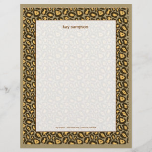 Jaguar print personalized letterhead