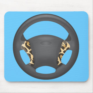 Jaguar Print Steering Wheel Mouse Mat