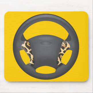 Jaguar Print Steering Wheel Mouse Mat