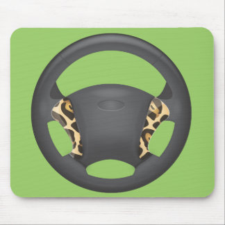 Jaguar Print Steering Wheel Mouse Mat