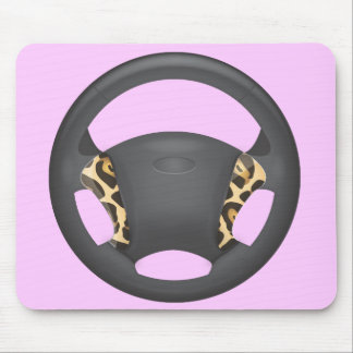 Jaguar Print Steering Wheel Mouse Mat