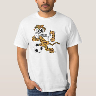 Jaguar School Mascot Playing Soccer T-Shirt