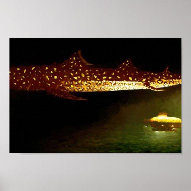 Jaguar Shark painting for The Life Aquatic with St Poster (Front)