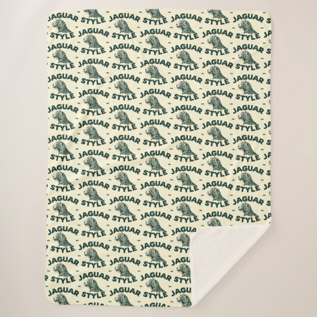 Jaguar Sherpa Blanket (Front)
