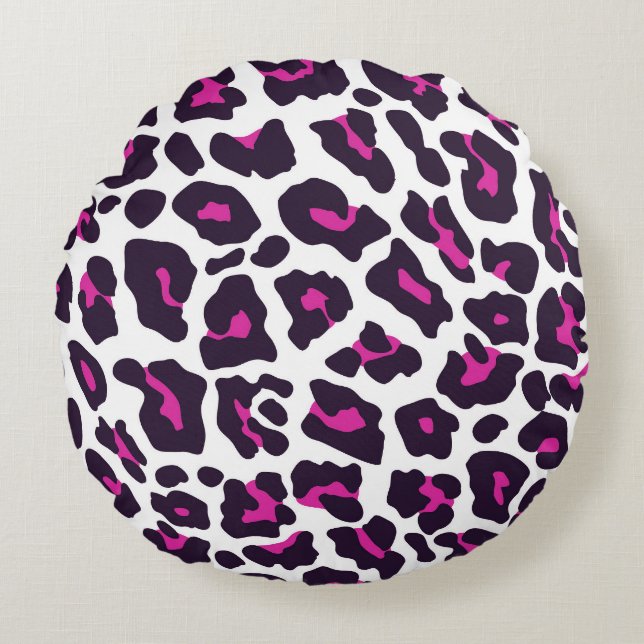 Jaguar Skin Round Cushion (Front)