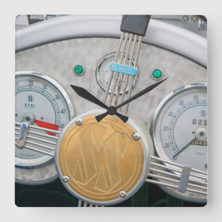 Jaguar SS100 Square Wall Clock