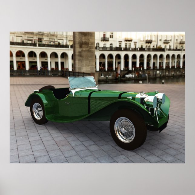 Jaguar SS 90 Roadster - LARGE Poster (Front)
