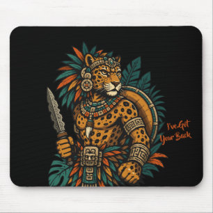Jaguar Tribal Warrior Vintage Mouse Mat