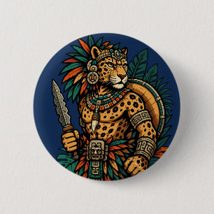 Jaguar Tribe's Brave Warrior samll gift 6 Cm Round Badge