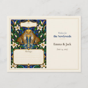 Jaguar Wedding Guest Book Wishes Postcard