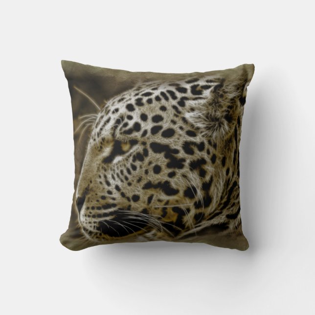 Jaguar Wild Animal Decorative Throw Pillow (Front)