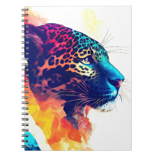 Jaguar Wild Nature Animal Color Art Painting Notebook