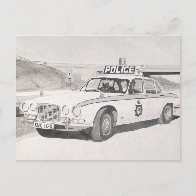 Jaguar XJ6 Postcard (Front)